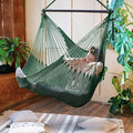 Bathonly Large Hammock Chair with Spreader Bar, Caribbean Hammock Swing Chair, XL Hammock Chair Outdoor Indoor, 330 LBS Weight Capacity, Green