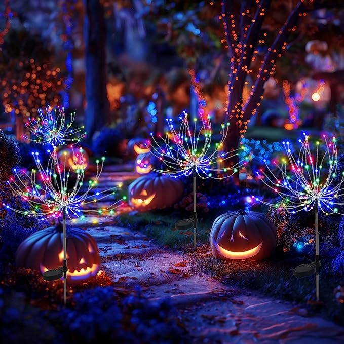 Garden Decor Solar Lights Outdoor,120LED Waterproof Colorful Solar Fairy Garden Lights for Outdoor Decoration,Yard, Patio, Porch,Flower Pot,Pathway,Christmas (8Pack)
