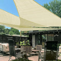 LOVE STORY Custom Size 7'x7'x9.9' Butter Cream Sun Shade Sail Right Triangle Sunhsade Fabric Awning Canopy for Patio Backyard Carport Pergola (Customized)