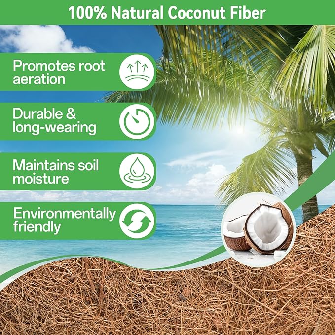 ZeeDix 36 Inch Trough Coconut Liners for Planters (2-Pack) - 100% Natural Coconut Coir Fiber Planter Liners Replacement for Window Boxes, Wall Baskets, Deck Flower Boxes, Garden Railing Fence Troughs