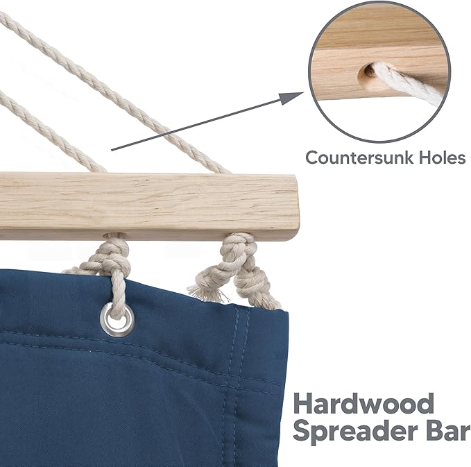 SUNCREAT Hammocks Replacement Hammock for Stand, 475 lbs Capacity, Two Person Backyard Hammock for Outside, Navy