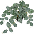 17.7" Artificial Plants Indoor Home Decor, Fake Potted Silk Plants for Shelves, Desks, Living Room, Home & Office Decor, Small Artificial Ivy Vine Nerve Plant in Pot, Faux Greenery Tropical Plant