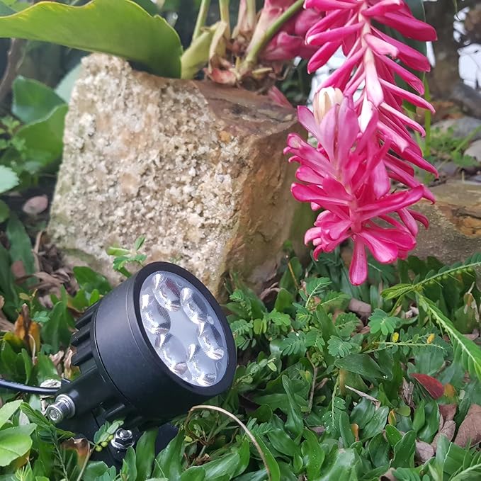 Legacy Mini 50X Twin Solar-Powered Spot Lights LED Spotlight Flag Pole Light (Warm White LED) for Outdoor Garden Yard Landscape Uplight Downlight, Waterproof, Black Finish
