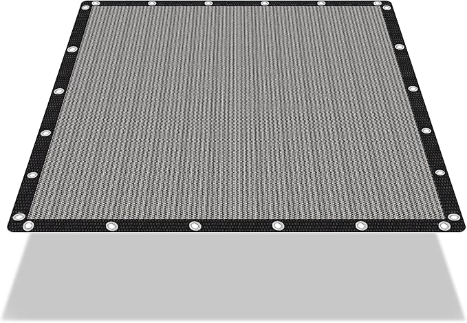90% Shade Cloth Sun Shade Fabric for Patio Garden Pergola Shade Cover Canopy with Gromments (Grey, 10X10 FT)