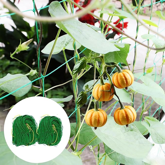 Trellis Netting for Climbing Plants - 2 Pack 7 x 10Ft Heavy Duty Garden Trellis Netting for Cucumber, Vine, Fruits & Vegetables Tomato Plants Trellis Net, Climbing Vining Plants