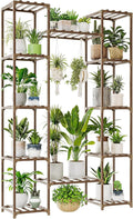 Bamworld Large Plant Stand Indoor Tall Plant Shelf Outdoor Corner Plant Holder for Multiple Plants Flower Stands for Living Room Balcony and Garden