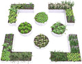 A ANLEOLIFE 8-Pack 4X4X1.5ft & 74x74x18in Deep Root Galvanized Raised Garden Beds Outdoor for Planting Vegetables Flowers Herb, Antique White
