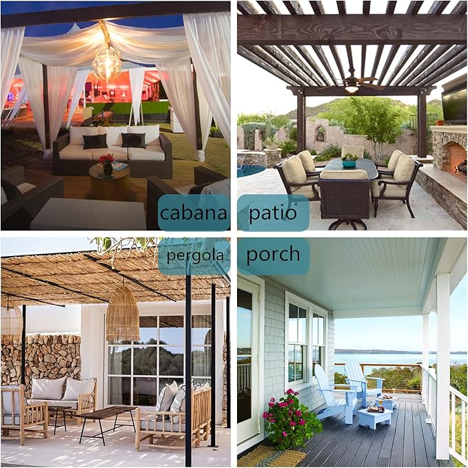 BONZER Outdoor Curtains for Patio Waterproof Thick Privacy Grommet Light Filtering Outside Curtains for Porch Pergola Gazebo Deck, 1 Panel, 84W x 120L inch, Grey