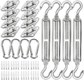 YOFIT 80 Pcs Shade Sail Hardware Kit 6 inch for Triangle Rectangle Sun Shade Sail Installation, 304 Grade Stainless for Garden Outdoors