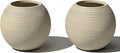 Veradek Strata Series Sphere Round Planter for Patio & Backyard | Durable Plastic-Stone Material | Modern Décor for Tall Trees and Plants
