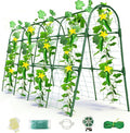 Cucumber Trellis for Raised Bed, U-Shape Garden Arch Metal Support for Climbing Plants, Metal Arch Plant Support Vegetables Trellis, Plant Support for Vine(Green, 63 * 30 * 47inch(L*W*H))