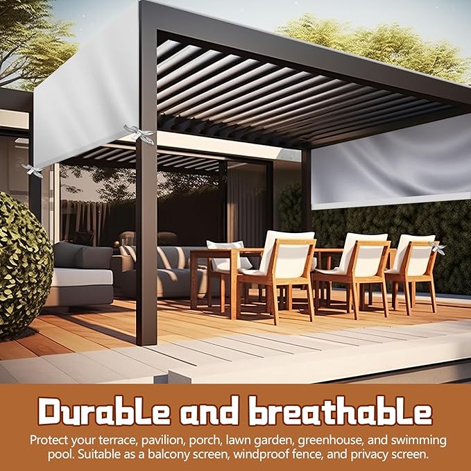 Universal Pergola Replacement Canopy Outdoor Canopy Shade Cover Waterproof Shade Top Cover for Outdoor Patio Porch Backyard (14 x 10 ft,Beige)
