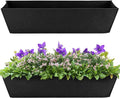 Adnee 2 Pcs 30 Inch Fabric Plant Window Box Liners-Rectangular Non-Woven Planter Basket Liner-Black Felt Flower Hanging Basket for Outdoor Garden Wall Hanging Planter Flower Vegetables