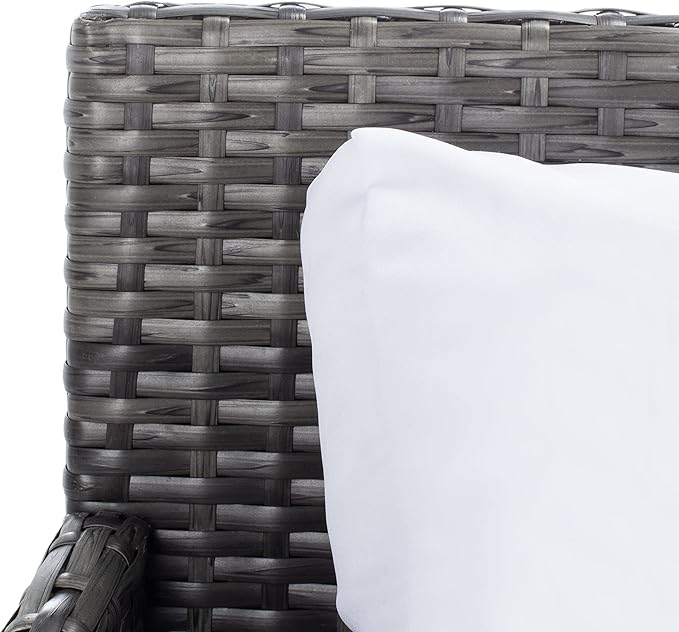Safavieh Outdoor Collection Cadeo Grey Brown/White Cushion Daybed PAT7500C