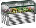 8x4x3 ft Tall Galvanized Raised Garden Bed with Self-Watering System, Elevated Planter Boxes Outdoor with Mesh Cover, Rectangular Deep Raised Beds for Gardening,Vegetables,Flower, Backyard, Patio