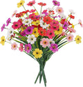 MACTING Artificial Spring Flowers for Outdoors 6 Bundles Fake Flowers UV Resistant Faux Plastic Plants No Fade for Planters Window Box Patio Porch Garden Yard Indoor Outside Decorations(Mix Color-1)