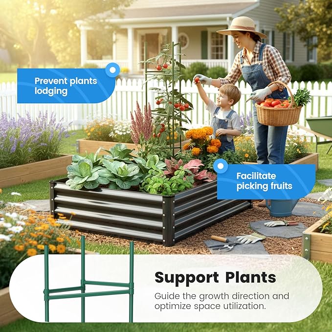 Quictent Galvanized Raised Garden Bed 4x3x1 Ft Metal Planter Box for Vegetables Bottomless for Backyard Dark Grey 2PCS
