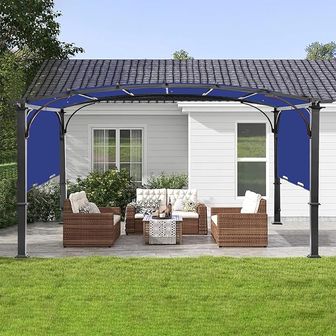 Pergola Canopy Replacement Cover for Lowe's Allen + Roth 10x10 Ft Freestanding Pergola, 200" x 103" Shade Cover, Compatible with Model #L-PG152PST-B,Cover Only (Blue)
