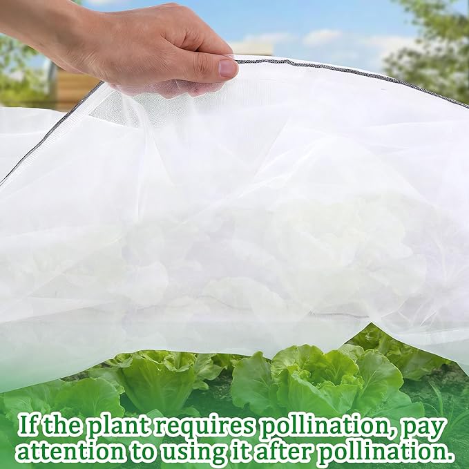 2 Pack Garden Netting for Raised Beds, 37.4" x 19.6" x 19.6" Garden Bed Insect Bird Netting Cover, Raised Garden Bed Plant Cover Mesh Pest Barrier Screen for Protecting Vegetables Fruits Flowers