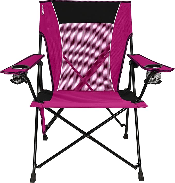 Kijaro Dual Lock Portable Camping Chairs - Enjoy the Outdoors with a Versatile Folding Chair for Sports, Lawn - Dual Lock Feature Locks Position – Hanami Pink