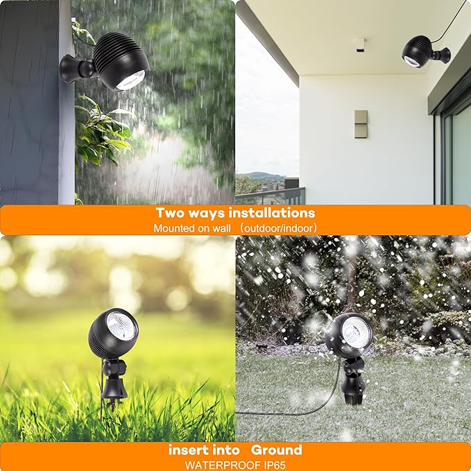 SUNLONG Solar Outdoor Lights,Solar Spot Lights Outdoor Waterproof Solar Spotlight Landscaping for Yard Garden Flag Pathway Trees(Natural White)