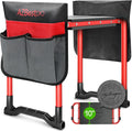 Garden Kneeler and Seat Heavy Duty,Upgraded Foldable Gardening Stool Widened to 10" Stable Wear-Resistant Prevent Knee and Back Pain, Bench High-End 2 Large Tool Bags Gift for Women