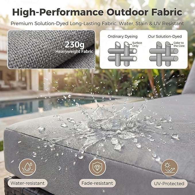 NICESOUL 9 Piece Patio Set with Firepits Natural Gas/Propane, 29.3'' High Back Comfortable L Shape Outdoor Conversations, XL Large Size Deep Seated Wicker Sectional Sofa Furniture Set, Gray