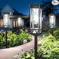 KOOPER Taller Solar Pathway Lights Outdoor, 12 Pack Upgraded Brighter Solar Garden Lights Solar Powered, Up to 15 Hours Outdoor Solar Lights for Yard Landscape Path Walkway Driveway （Cool White）