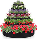 6 Tiered Strawberry Planter for Outdoor Plants, 47 Inch Heavy Duty Strawberry Tower Planter Grow Bags, Breathable Non Woven Fabric Raised Garden Bed for Vegetables Flower Herbs Gardening
