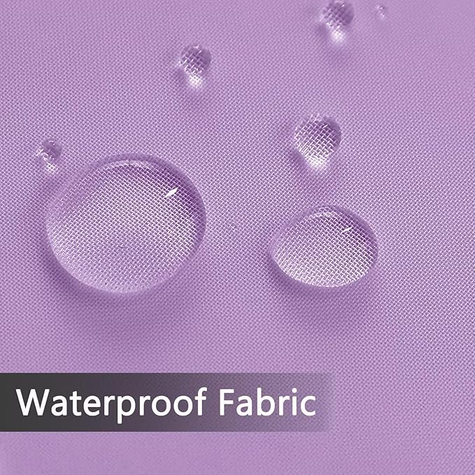 SpaceDresser Waterproof Outdoor Sheer Curtains for Patio - 2 Panels Rod Pocket Indoor Voile Sheer Curtain for Living Room,52W x 96L inch, Lavender