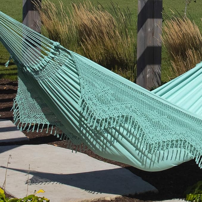 Vivere Authentic Brazilian Cotton Hammock - 450 lb Capacity (Copacabana)