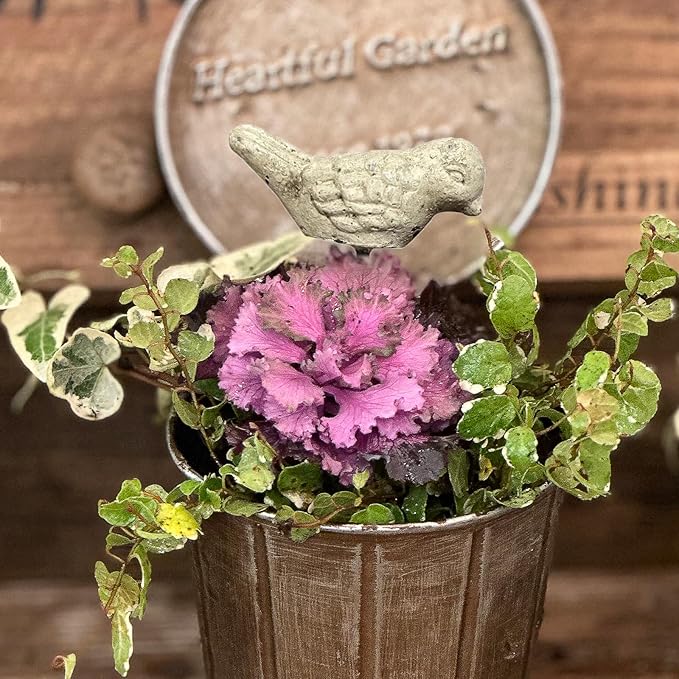 2 Pcs Miniature Bird Decorative Stakes Mini Bird Picks Figures Fairy Garden Accessories Succulent Plant Flower Pots Decor Bonsai Ornaments Micro Landscapes Decor