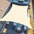 SUNLAX Custom Size 8' x 19' Beige Sun Shade Sail Canopy Commercial Rectangle Sail Shade Fabric for Patio Garden Backyard Pool (Customized)