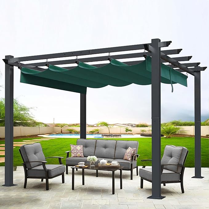 SCOCANOPY Replacement Cover Compatible with Home Depot Hampton Bay Pergola # GFM00467F,GFM00469A,(Forest Green)