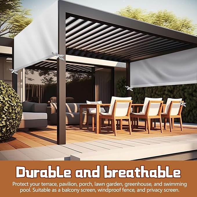 Universal Pergola Replacement Canopy Outdoor Canopy Shade Cover Waterproof Shade Top Cover for Outdoor Patio Porch Backyard(10 x 10 ft,Beige)