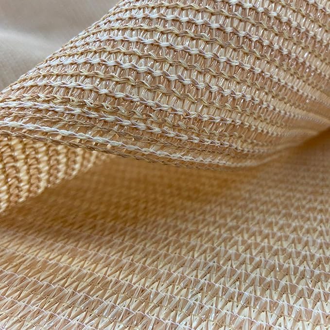 Universal Pergola Replacement Canopy Shade Cover with Breathable HDPE Fabric & Rod Pockets for 10 x 10 FT Pergola, Canopy Size: 192'' L x 106'' W (Banha Beige)