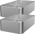 2 PCS Tall 6x3x1.5ft Galvanized Raised Garden Bed Outdoor, Metal Garden Bed for Vegetables, Above Ground Garden Box for Flower, Steel Raised Beds for Gardening