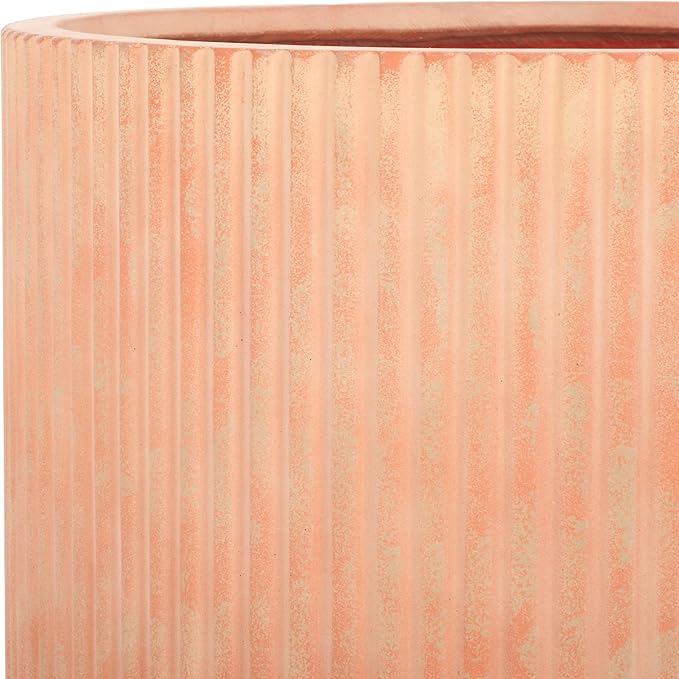 SAFAVIEH Outdoor Collection Lucca Terracotta Cement Ficonstone Planter Pot