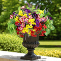 HOHOTIME 21 Bundles Artificial Flowers for Outdoors, No Fade Fake Plastic Flowers Faux Plants, Eucalyptus Morning Glory for Hanging Planters Garden Porch Window Box Home Wedding Farmhouse