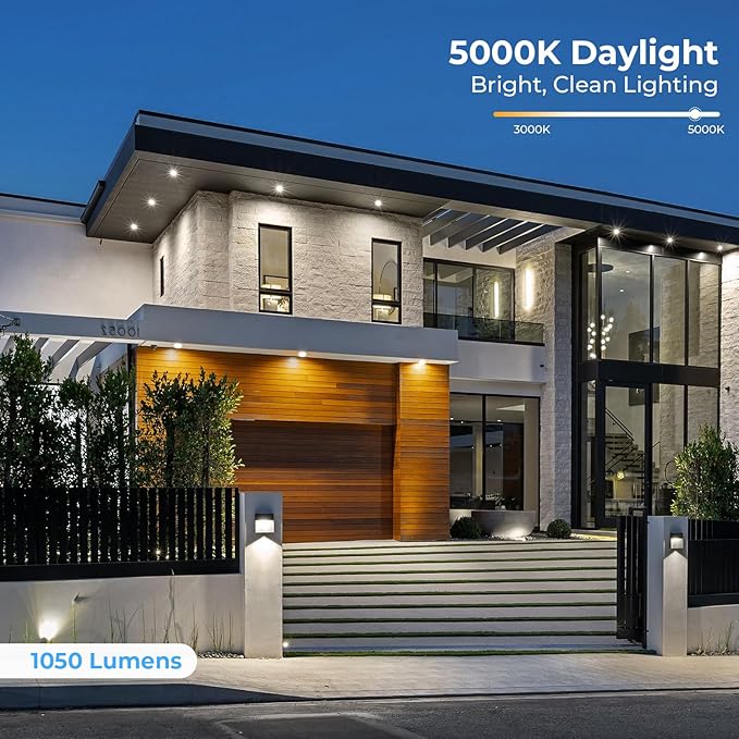 10 Pack PAR38 LED Outdoor Flood Light Bulbs, 100W Equivalent, 5000K Daylight White, Dimmable Waterproof LED Floodlight for Porch Yard Garage, E26 Base 1050LM, 13W, 15,000 Hrs