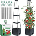 MQFORU Raised Garden Bed, 57" Tomato Planter with Trellis, Tomato Cages for Climbing Vegetables Plant, Self Watering Tomato Support Box for Garden Pots, Use for Patios Greenhouse Indoor Outdoor（1Pc）