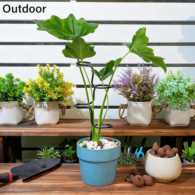 3PCS Indoor Plant Support Stakes - Sturdy Metal Trellis for Garden Flowers & Monstera, Durable & Easy to Use, Perfect for Small to Medium Indoor Plants, Ideal Gift for Plant Lovers!