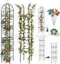 100% Metal Obelisk Trellis for Climbing Plants Outdoor Garden Tower Trellis 6.6ft, Plant Support with Garden Twist Tie for Tomato Cucumber Ivy Vines Rose Potted Plant Trellis Indoor 2 Pack