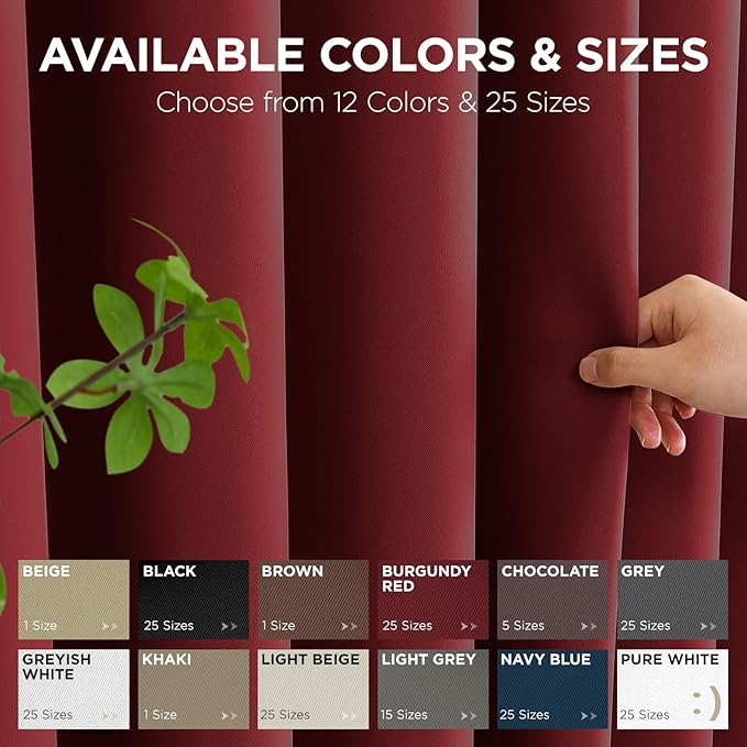 Joydeco Blackout Door Curtain for Doorway Privacy 80 Inches Long, Grommet Closet Curtain for Open Closet, Room Divider for Bedroom Living Room (Burgundy Red, 32Wx80L, 1 Panel)