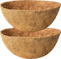 24 Inch Natural Coconut Fiber Liner for planters Round Coco Replacement Liners for Hanging Flower Basket Planter Extra Large Coco Coir Pots for Outdoor Garden Plants – 2 Pack