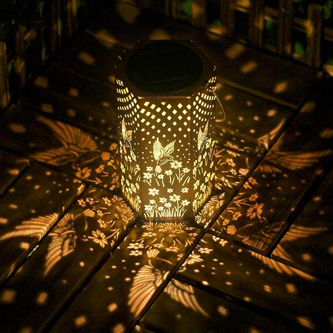 Mothers Day Gifts for Mom Grandma - Birthday Gifts for Women, Hummingbird Solar Lights Outdoor, Solar Lanterns Outdoor Waterproof Home Decor, Garden Decor for Outside