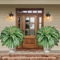 2 Pack Large 88 Leaves Artificial Ferns for Outdoors Look Real, Fake Large Faux Boston Ferns for Outdoor Planter Realistic UV Resistant Artificial Fake Plants for Porch Patio Hanging 47 inch