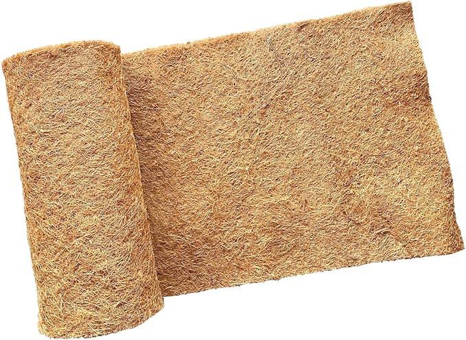 12x80 Inch Coconut Liner Roll for Planters Flower Basket Natural Coco Fiber Liners for Indoor & Outdoor Plants DIY Coir Fibre Mat Sheet for Animal Pet Pad Reptile Carpet Garden Decor