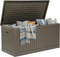 YITAHOME 260 Gallon Large Deck Box with Divider & Side Handles, Outdoor Double-Wall Storage for Patio Furniture Cushions, Garden Pool Accessories, Waterproof & Lockable