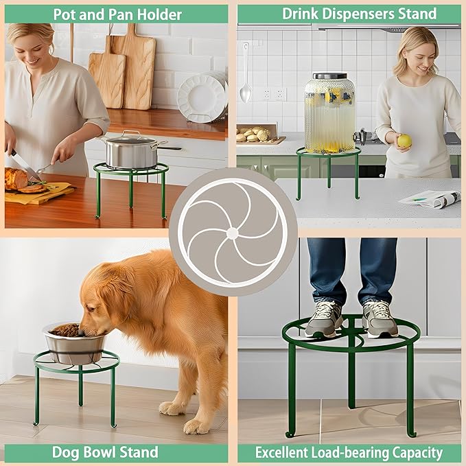 5 Pack Metal Plant Stand Indoor Outdoor Low Corner Plant Stand Heavy Duty Rustproof Iron Round Supports Rack for Planter Flower Pot Rack Display Shelf